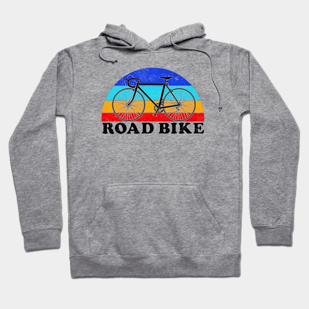 Road Bike Vintage Colors Hoodie by TheWanderingFools